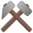 Hammer and pick icon