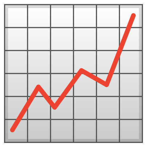 Chart increasing icon