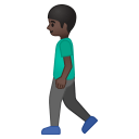 Man walking dark skin tone icon