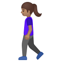 Woman walking medium skin tone icon
