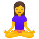Woman in lotus position icon