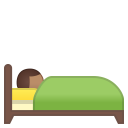 Person in bed medium skin tone icon