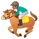 Horse racing medium skin tone icon