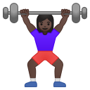 11664-woman-lifting-weights-dark-skin-tone icon