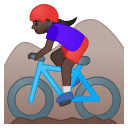 11724-woman-mountain-biking-dark-skin-tone icon