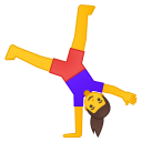 Woman cartwheeling icon