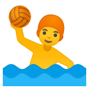Man playing water polo icon