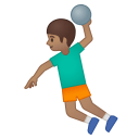 Man playing handball medium skin tone icon