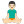 Man in lotus position light skin tone icon