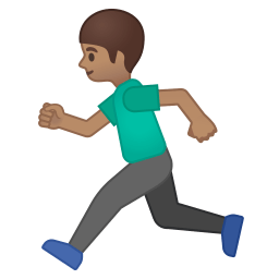 Man running medium skin tone icon