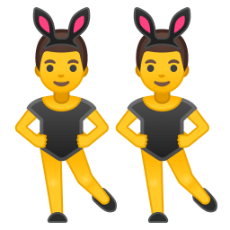 Men with bunny ears icon