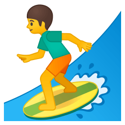 Man surfing icon