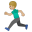 Man running medium light skin tone icon
