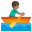 Man rowing boat medium skin tone icon