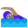 Woman swimming medium skin tone icon