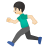 Man running light skin tone icon
