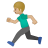 Man running medium light skin tone icon
