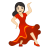 Woman dancing light skin tone icon
