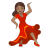 Woman dancing medium skin tone icon