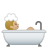 Person taking bath medium light skin tone icon