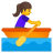 Woman rowing boat icon