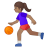 Woman bouncing ball medium skin tone icon
