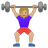 11658-woman-lifting-weights-medium-light-skin-tone icon