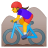 Woman mountain biking icon