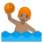 Man playing water polo medium skin tone icon