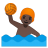 Man playing water polo dark skin tone icon