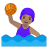 Woman playing water polo medium skin tone icon
