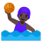 Woman playing water polo dark skin tone icon