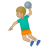 Man playing handball medium light skin tone icon