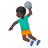 Man playing handball dark skin tone icon