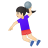 Woman playing handball light skin tone icon
