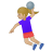 Woman playing handball medium light skin tone icon