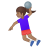 Woman playing handball medium skin tone icon