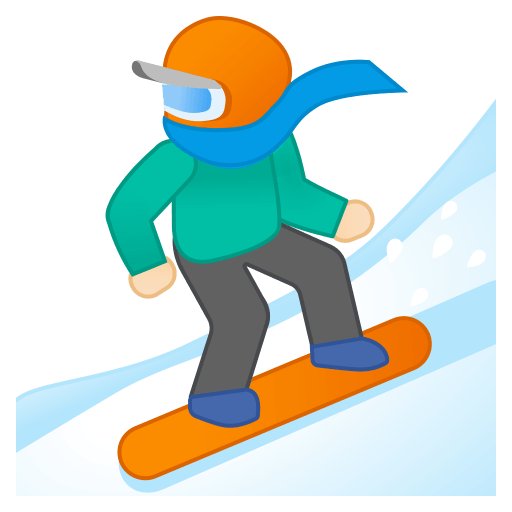 11465-snowboarder-light-skin-tone icon