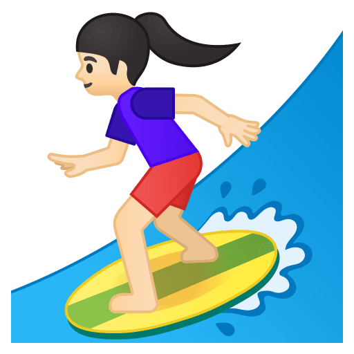 11526-woman-surfing-light-skin-tone icon