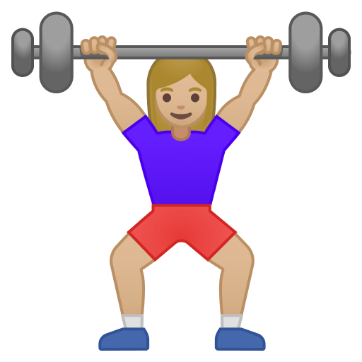 11658-woman-lifting-weights-medium-light-skin-tone icon