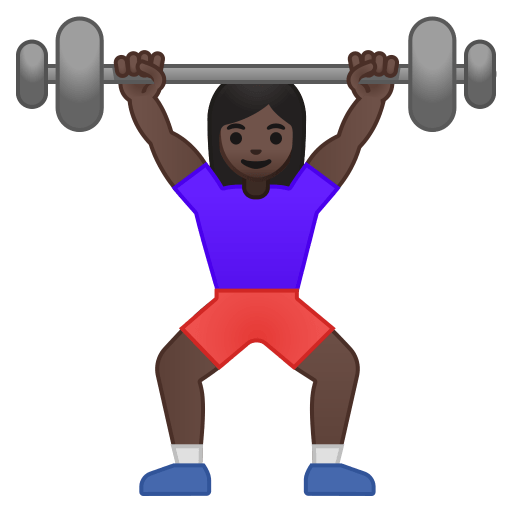 11664-woman-lifting-weights-dark-skin-tone icon