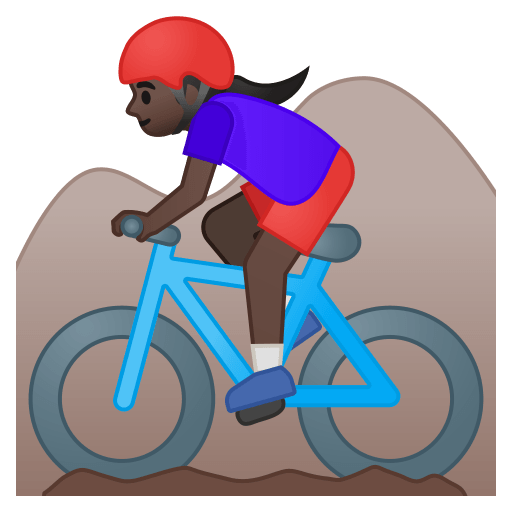 11724-woman-mountain-biking-dark-skin-tone icon