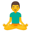 Man in lotus position icon