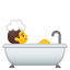 Person taking bath icon