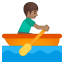 Man rowing boat medium skin tone icon