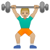 11644-man-lifting-weights-medium-light-skin-tone icon