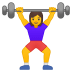 11654-woman-lifting-weights icon