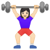 11656-woman-lifting-weights-light-skin-tone icon