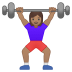 11660-woman-lifting-weights-medium-skin-tone icon