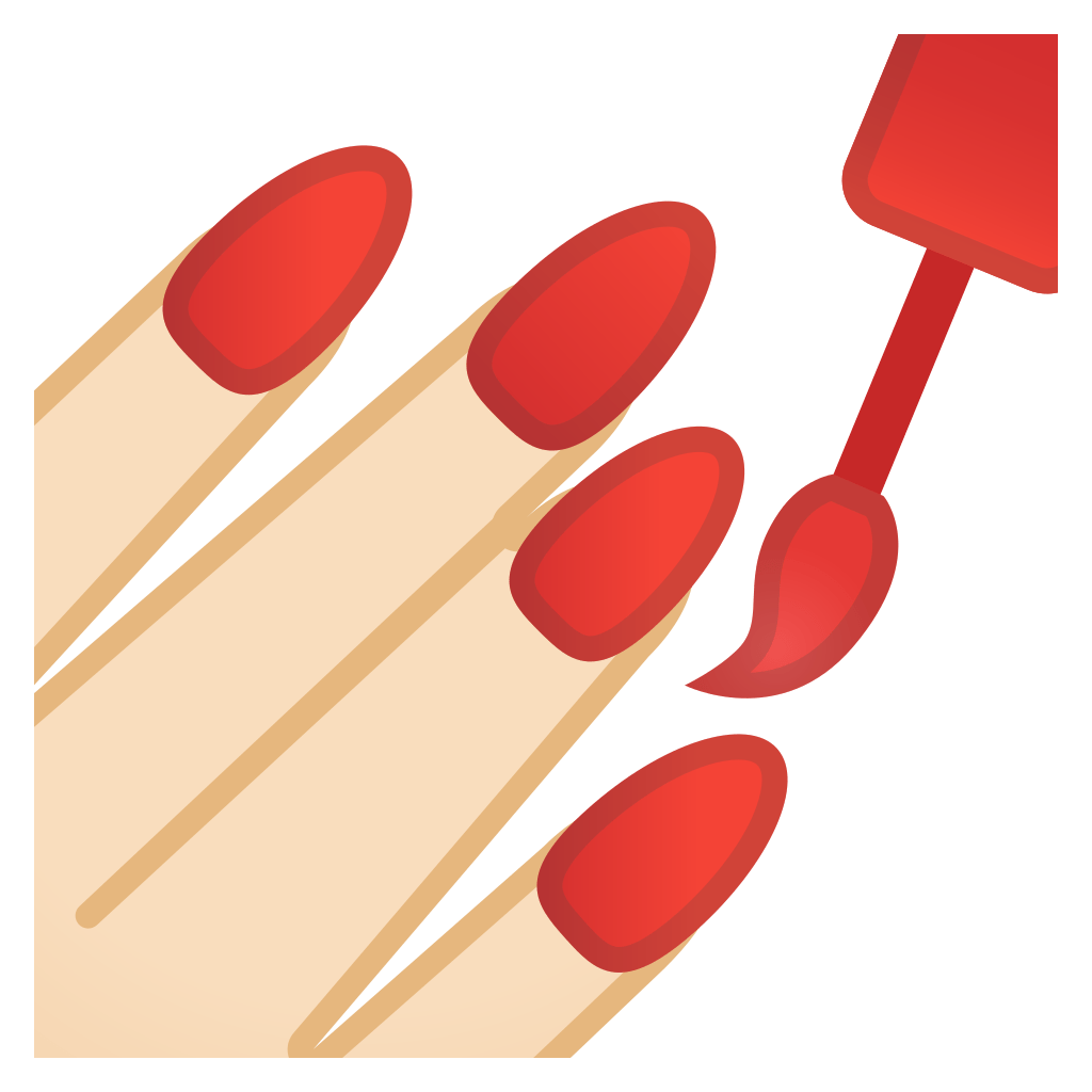 Nail polish light skin tone Icon | Noto Emoji People Bodyparts Iconset
